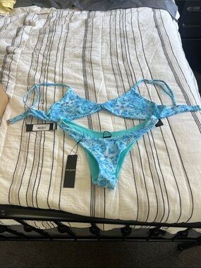 Sea Island Floral Blue Bikini Set - Women